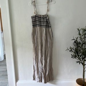 Madewell Black and Cream Jumpsuit